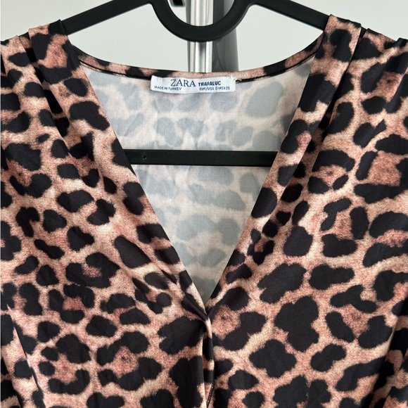 Zara limited edition animal print bodysuit top - Picture 4 of 8